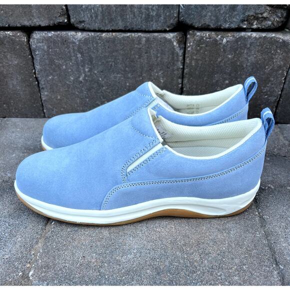 New Land's End blue suede slip on sneakers size 8 - Picture 4 of 6